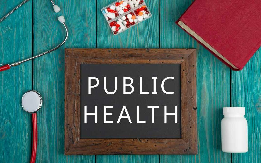 Image of words public health on chalkboard.